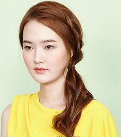 明星网红扎低马尾照片